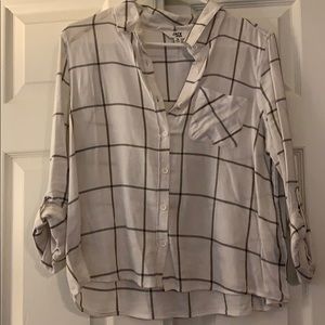 White and grey flannel